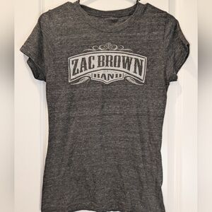 Zac Brown Band 2014 Tour Shirt Womens Fitted Gray Graphic Tee
